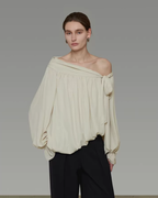 Off-Shoulder Ribbon Top UNS0045