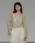 French Embroidered Round Neck Shirt UNS0027