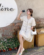 Tiered Short-Sleeve Mini Dress QAZ0097