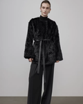 Fur Mid-Length Coat UNS0003
