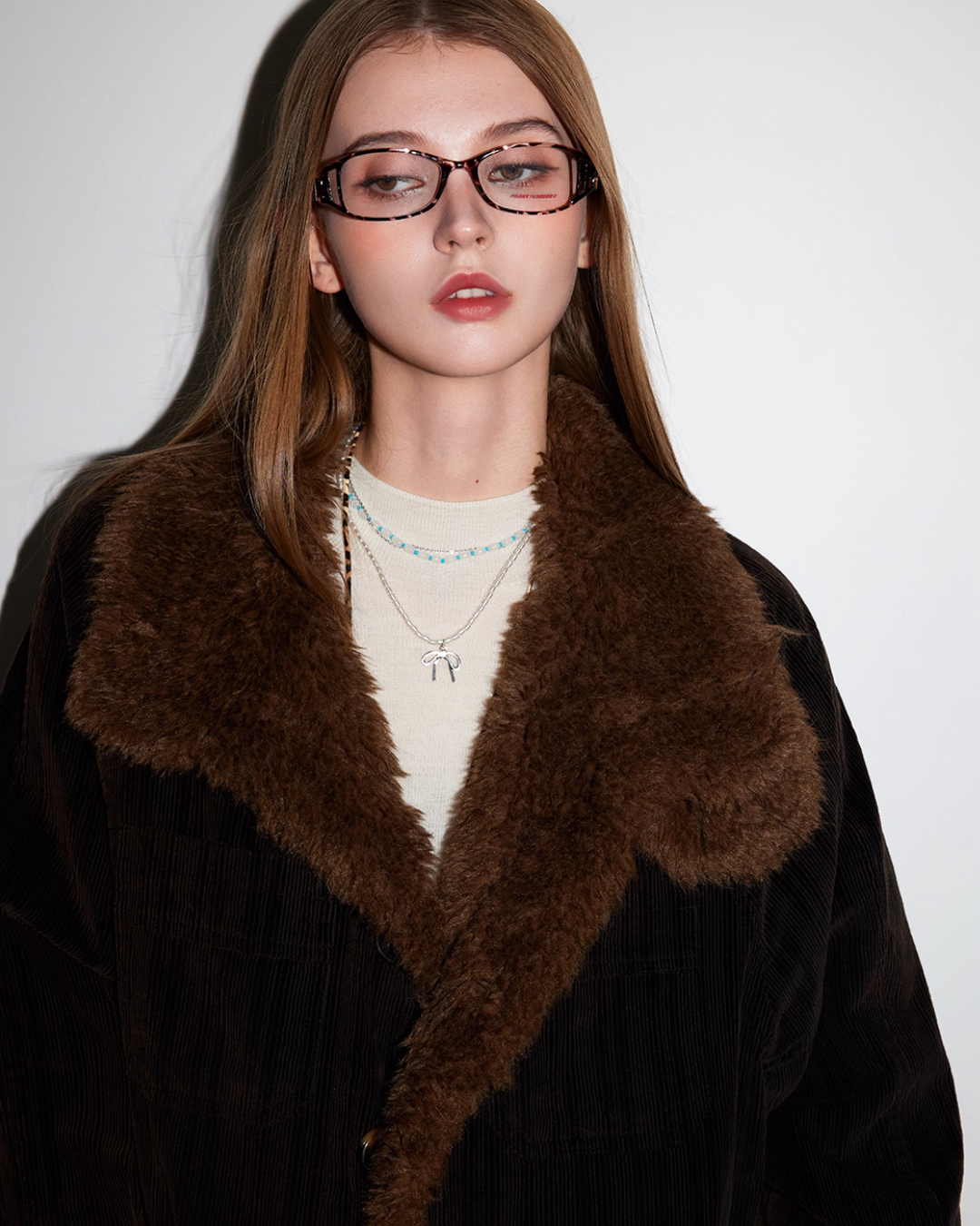 Fur Collar Corduroy Coat MDB0013