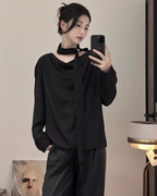 Bow-Tie Drape Blouse UNS0015