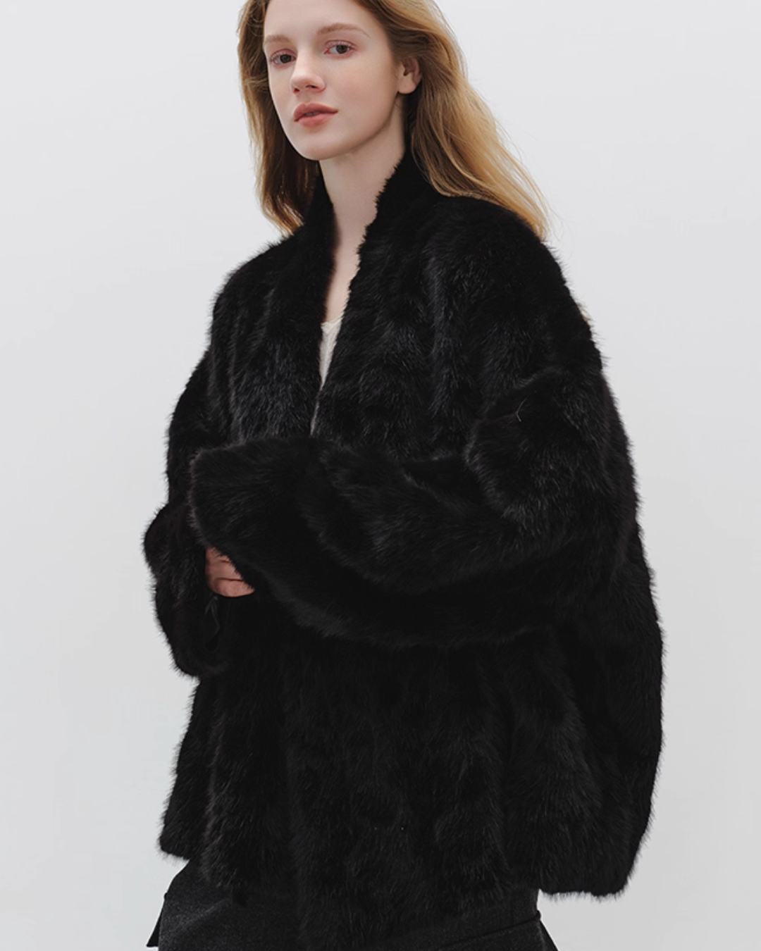 Collarless Fluffy Cardigan BBG0015