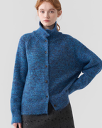 Stand Collar Knit Cardigan JIU0001