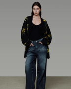 Retro Pattern Knit Cardigan UNS0038