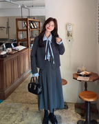 Classic Jacket / Pleated Skirt / Ribbon Tie Shirt QAZ0016