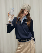 Shirt-Layered Style Knit Top RLZ0008