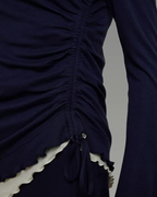 One-Shoulder Knit Top / Casual Pants / Draped Skirt UNS0023