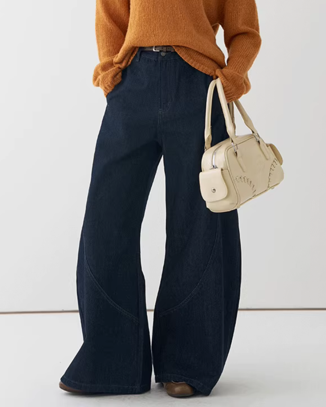 Wide Flare Denim Pants JIU0042