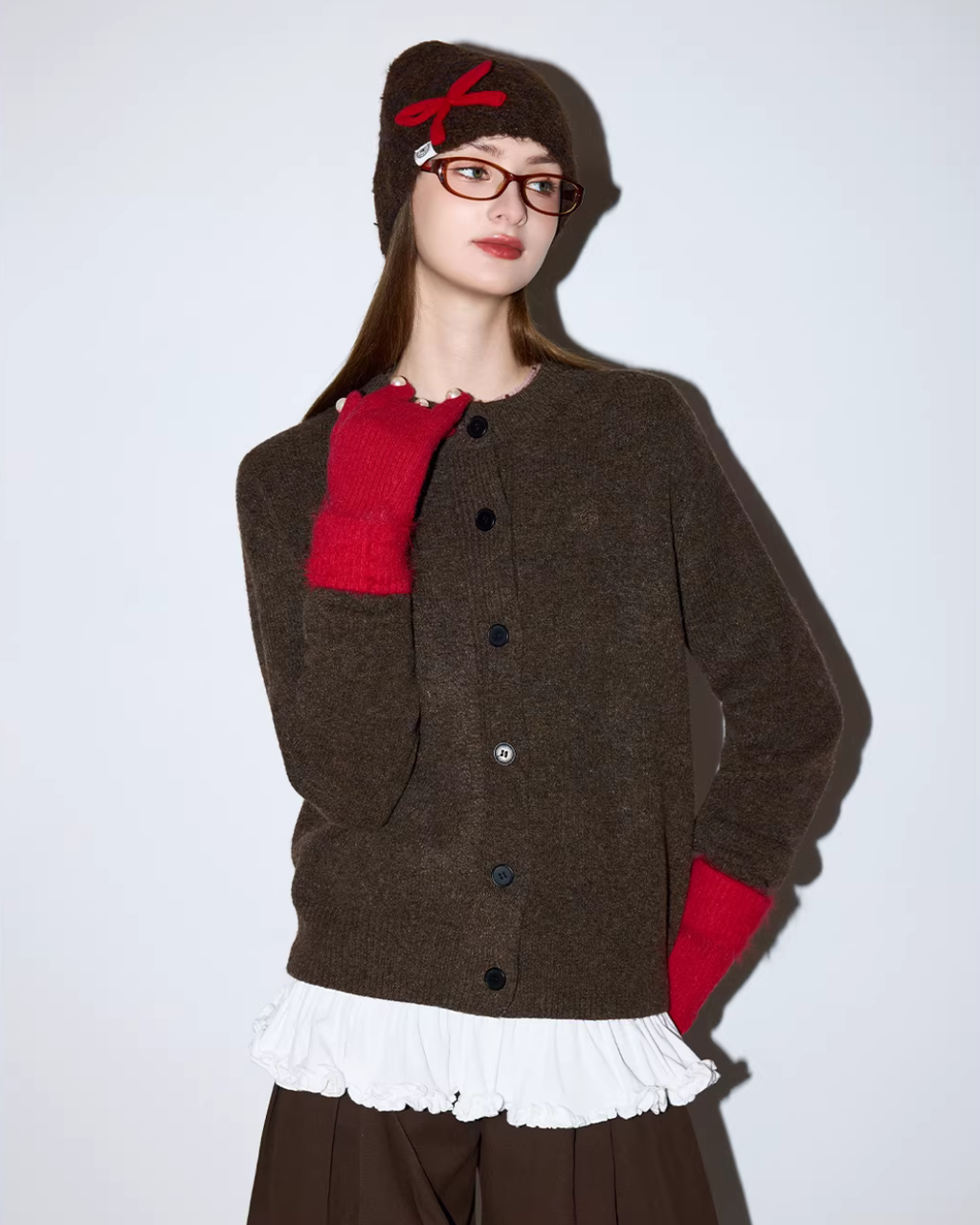 Round Neck Knit Cardigan MDB0036