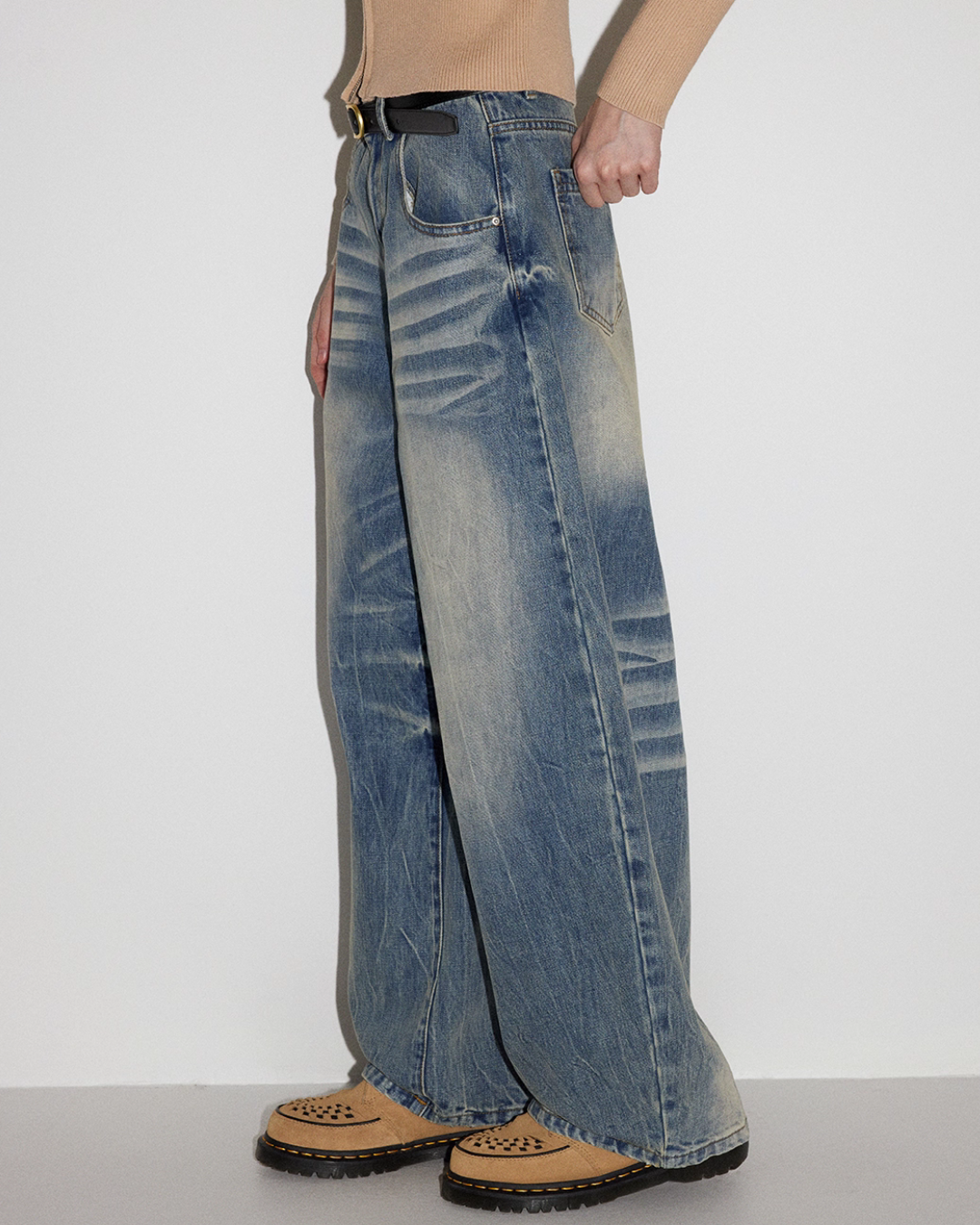 Vintage Curved Denim Pants MDB0007