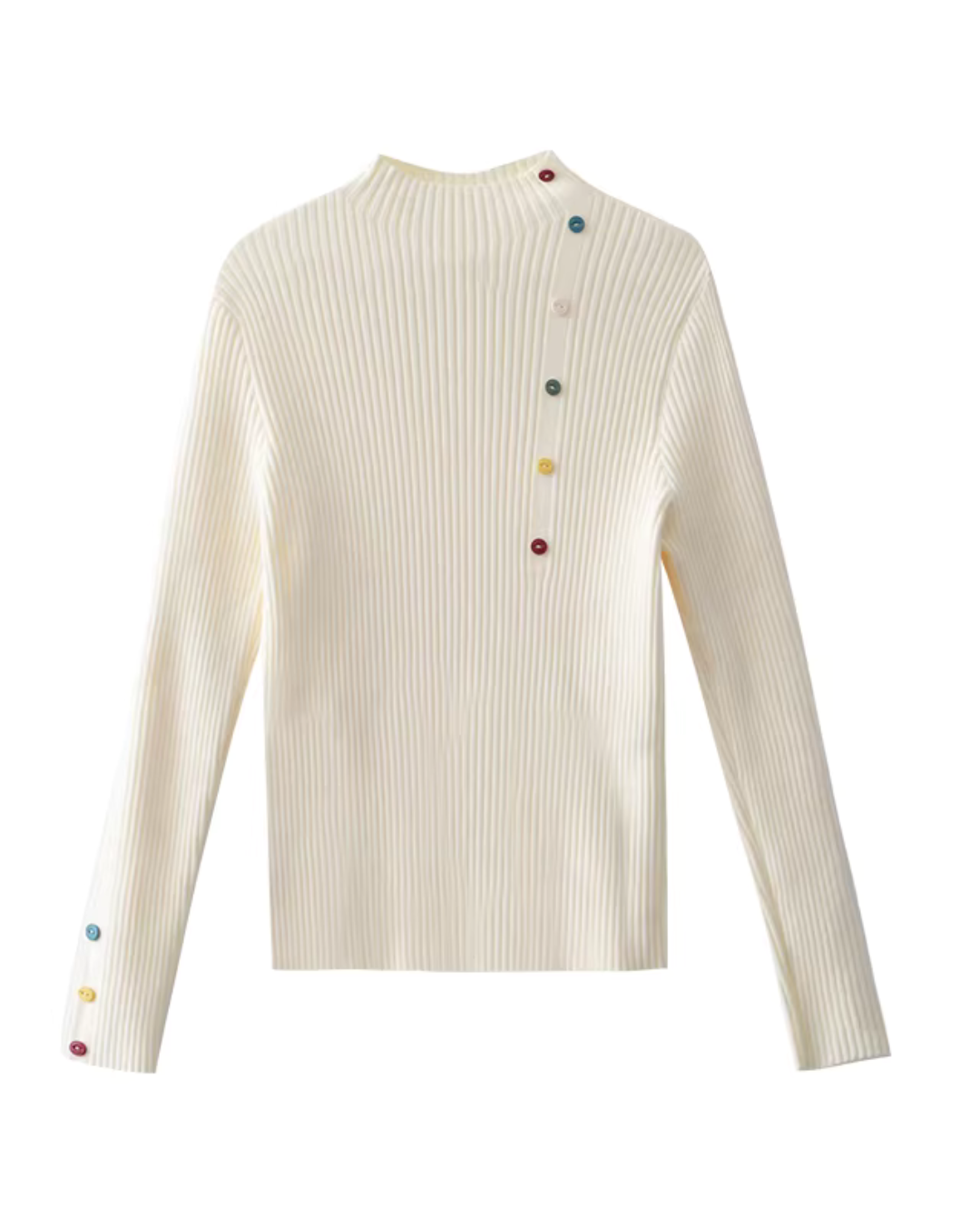 Multi-Button Rib Knit Top JIU0046