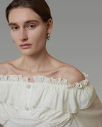 Double Ruffle Off-Shoulder Top UNS0053