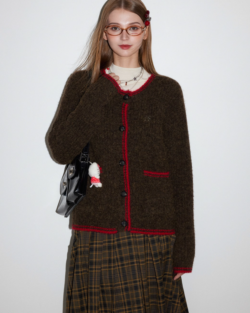 Round Neck Knit Cardigan MDB0011