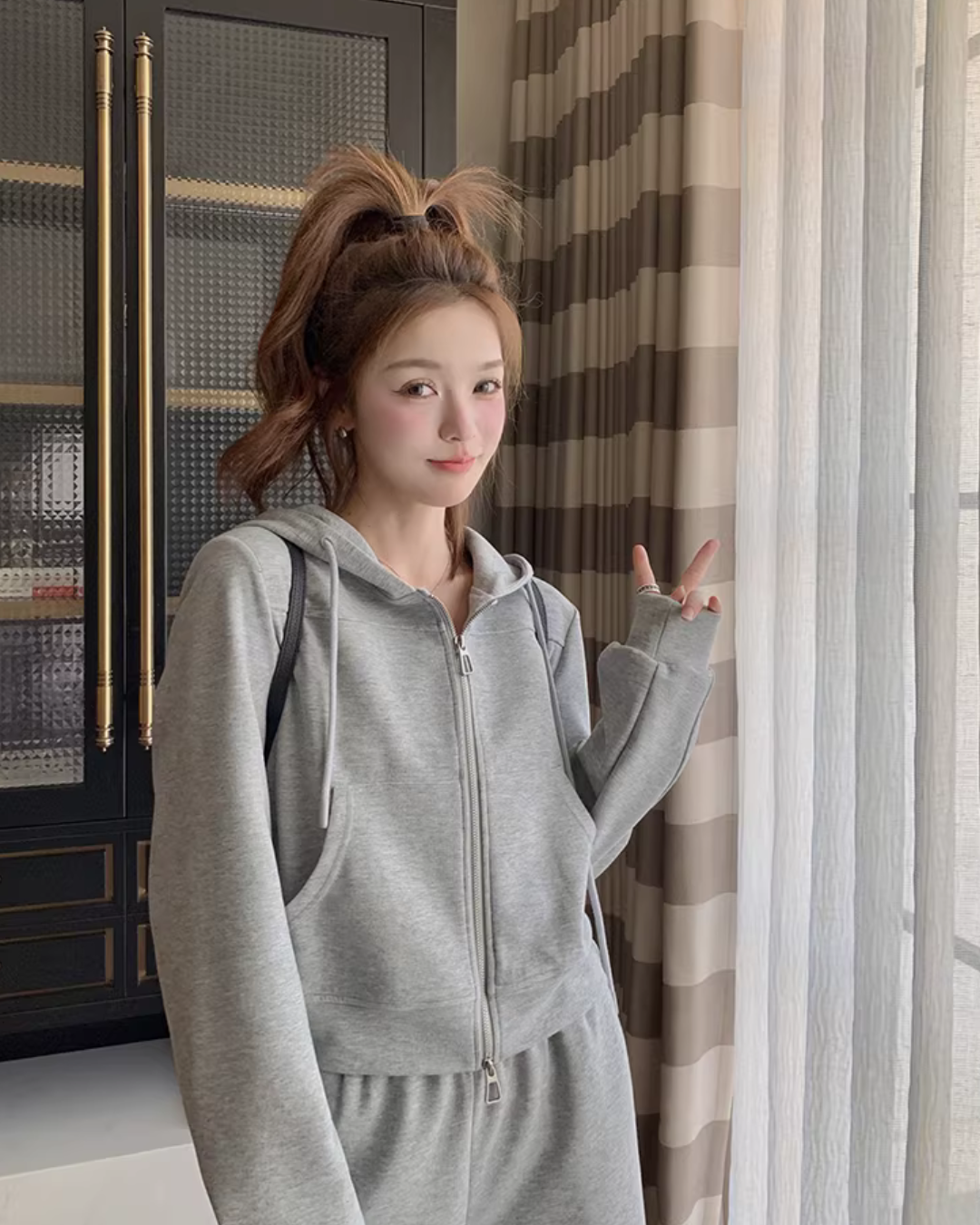 Zip-Up Hoodie / Sweatpants QAZ0044