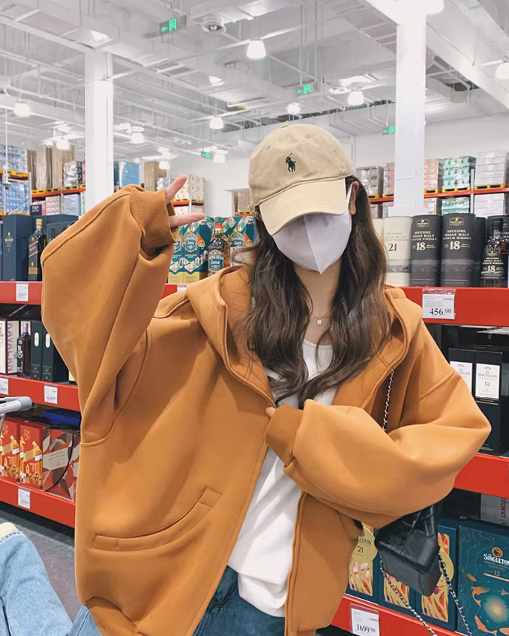 Oversized Zip-Up Hoodie QAZ0030