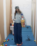 Retro Blue Wide Denim Pants RLZ0009