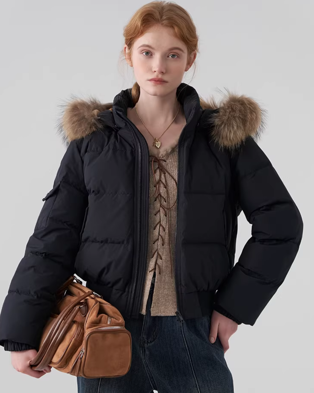 Fur Hood Down Jacket JIU0030