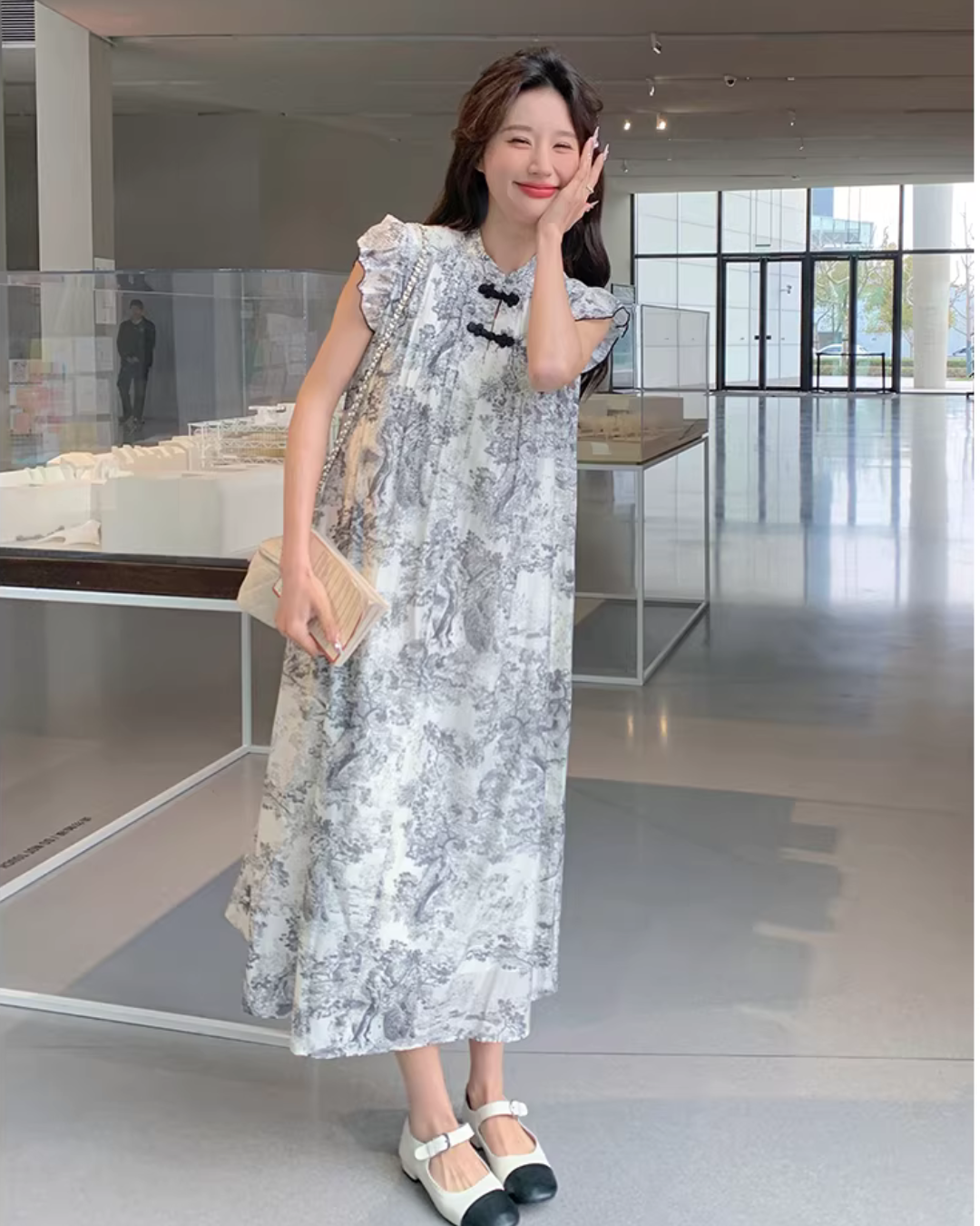 Ink Wash China Dress QAZ0074