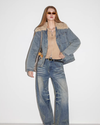 Fleece Collar Denim Jacket MDB0023