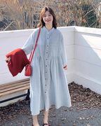 Red Vest / Layered Over Plaid Shirt Dress QAZ0005
