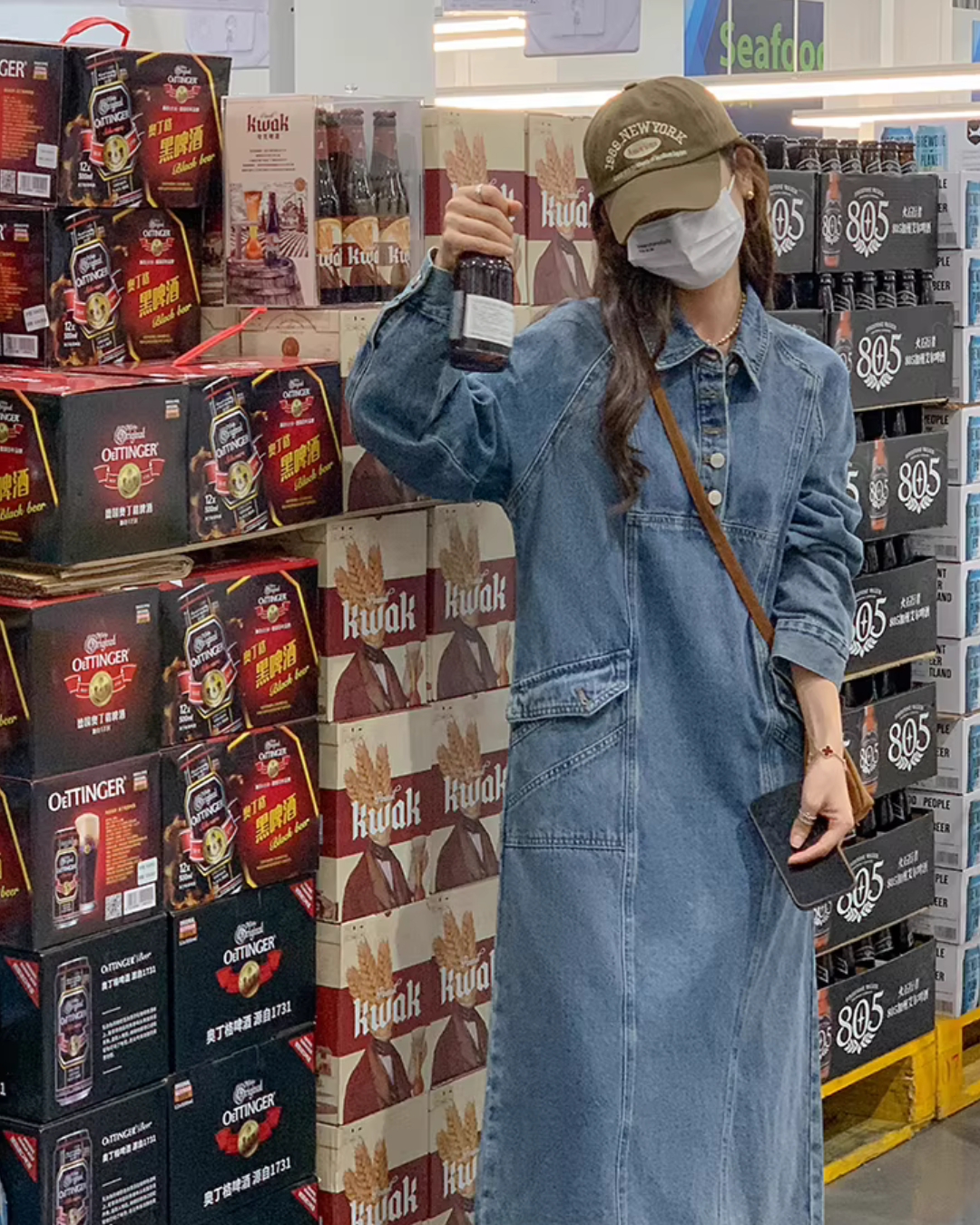 Vintage Denim Shirt Dress QAZ0062
