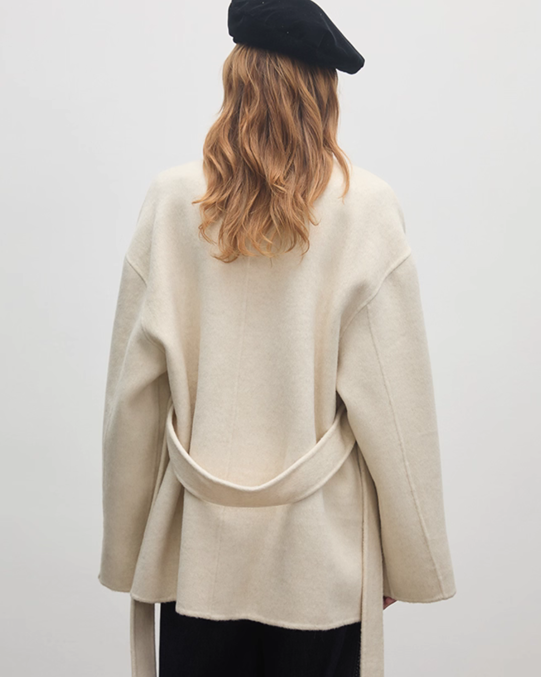 Wool Nylon Velour Cocoon Coat BBG0016