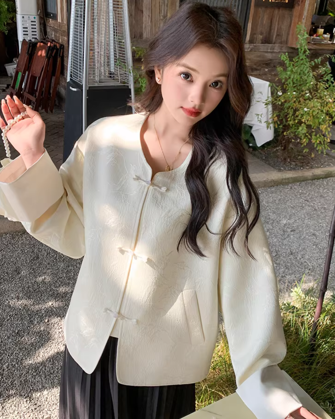 No-Collar Chinese Style Jacket QAZ0019