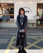 Classic Jacket / Pleated Skirt / Ribbon Tie Shirt QAZ0016