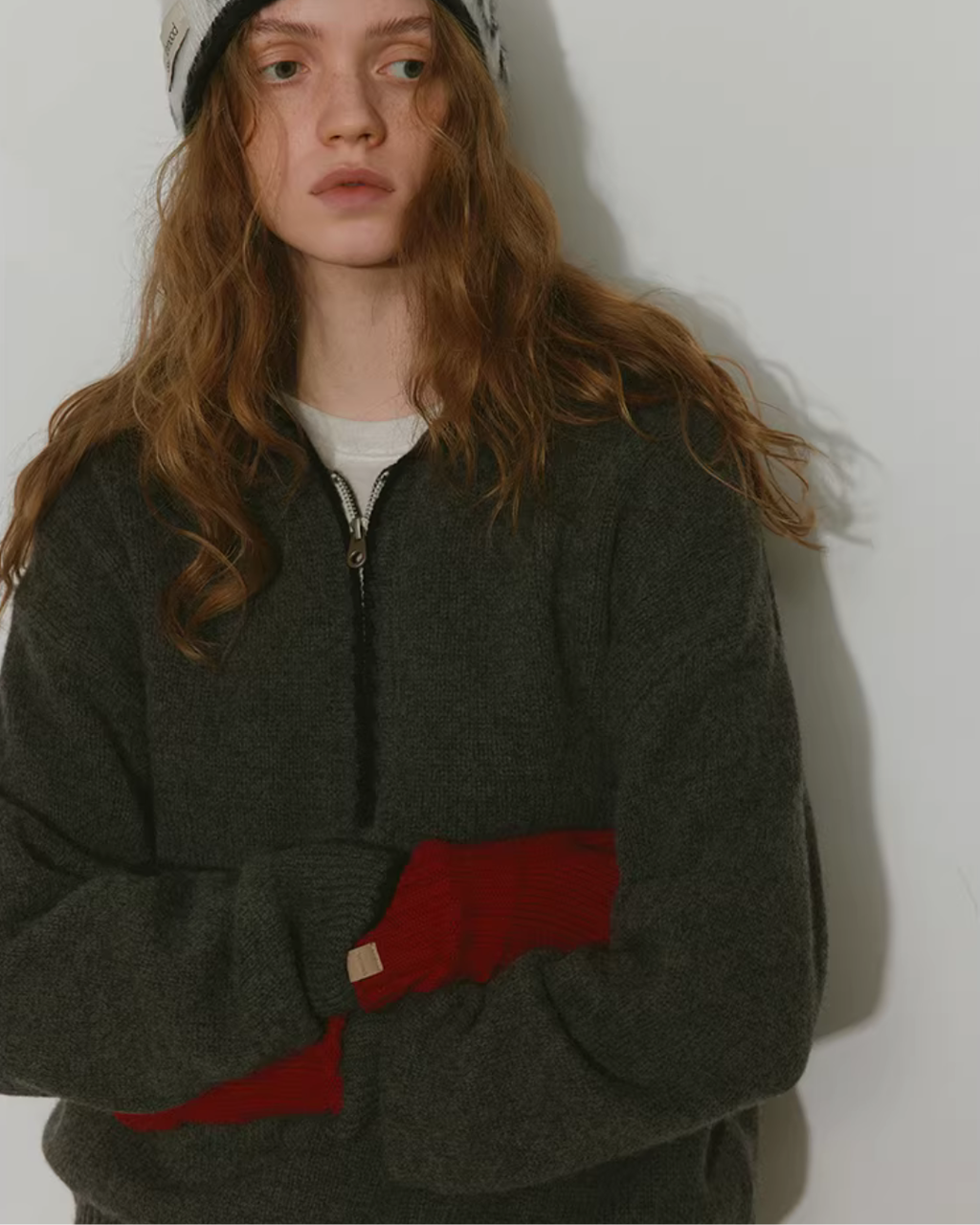 Half-Zip Hooded Knit RLZ0003