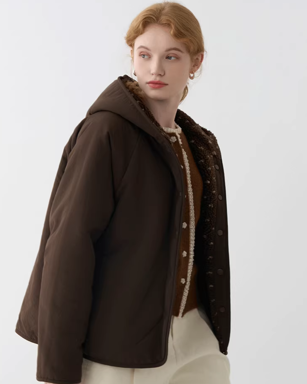 Reversible Fleece Casual Coat JIU0037