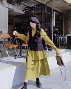 Tiered Shirt Dress / Asymmetrical Vest QAZ0048