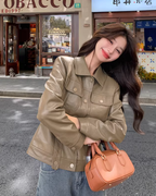 Retro Short Leather Jacket QAZ0039