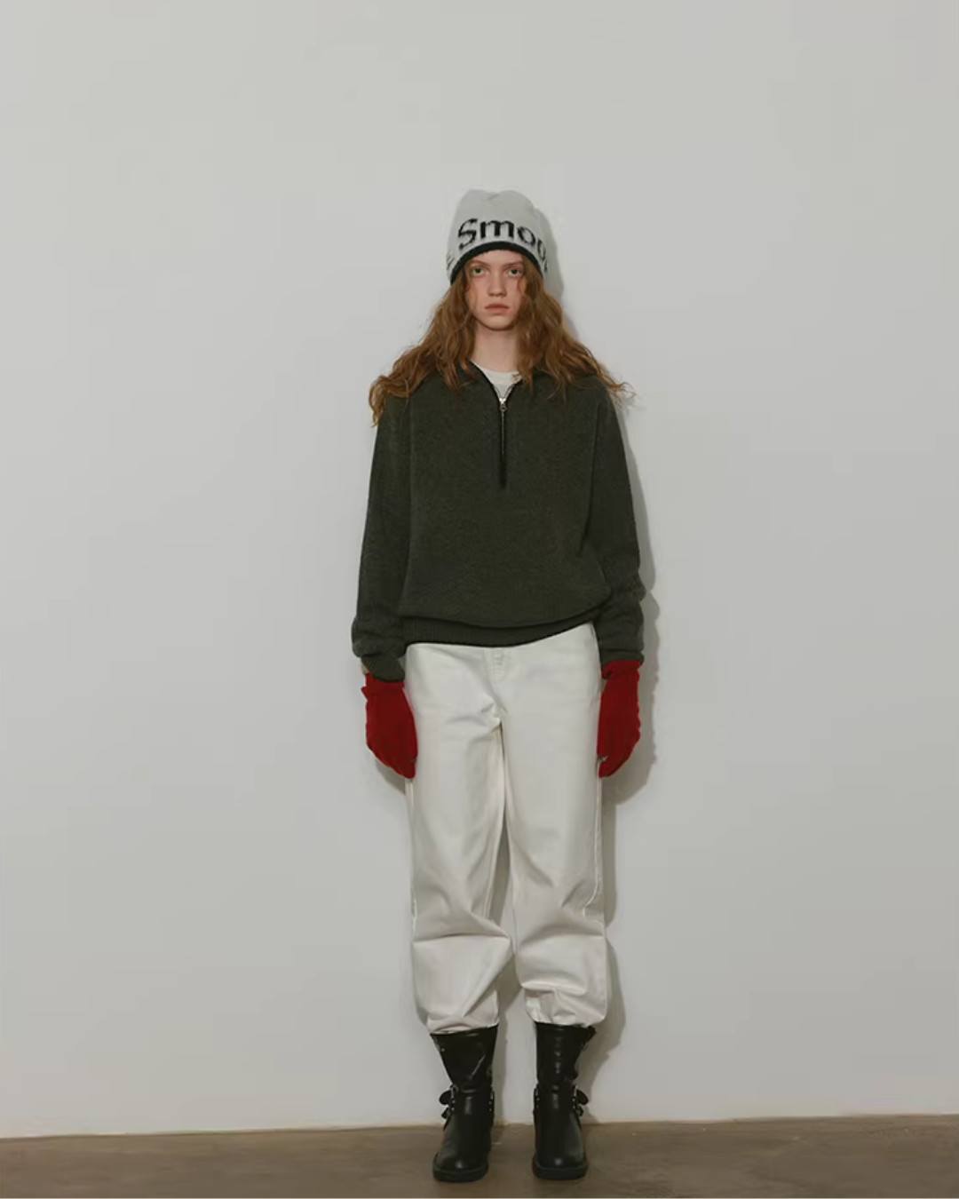 Half-Zip Hooded Knit RLZ0003