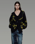 Retro Pattern Knit Cardigan UNS0038