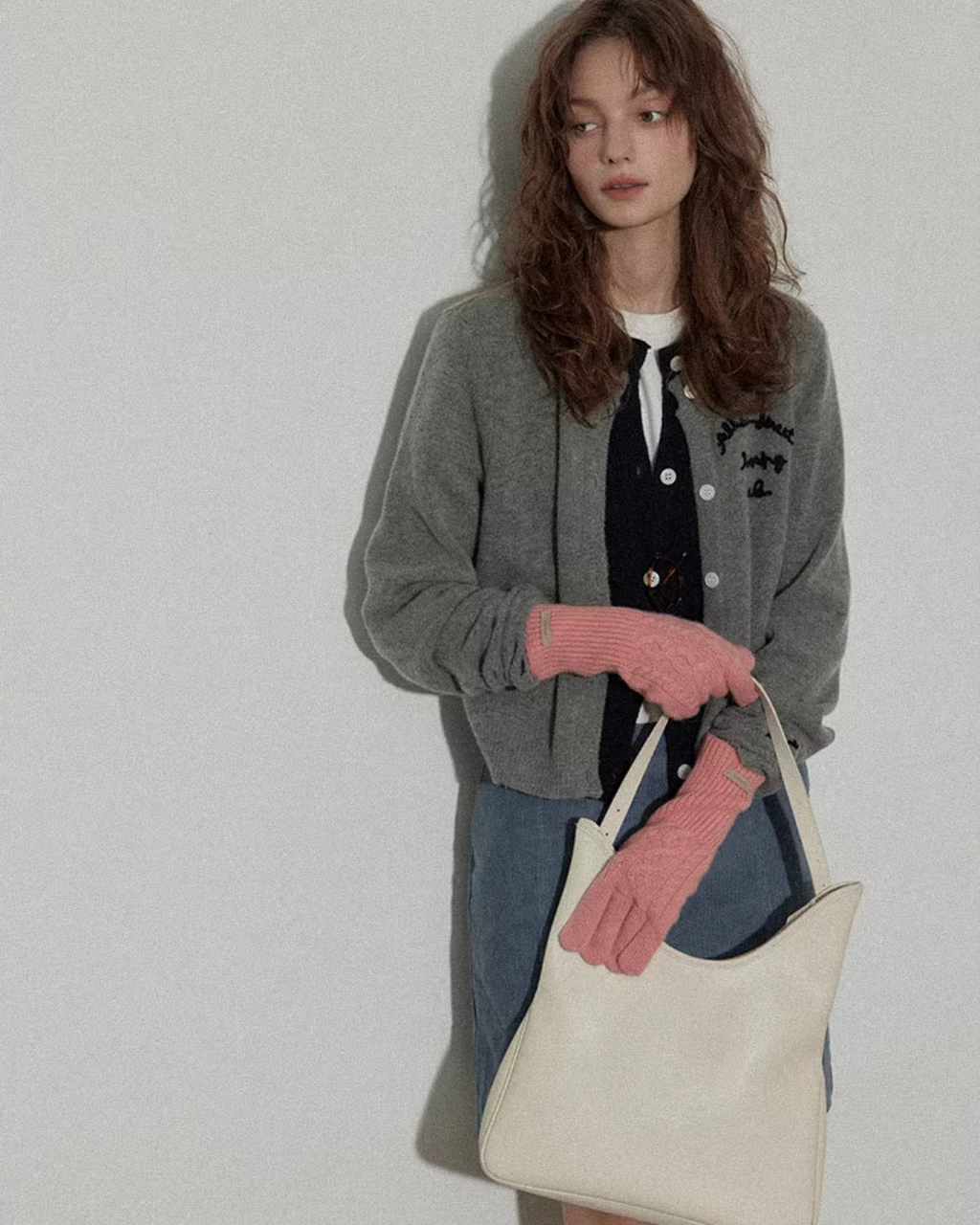 Layered-Style Knit Cardigan RLZ0020