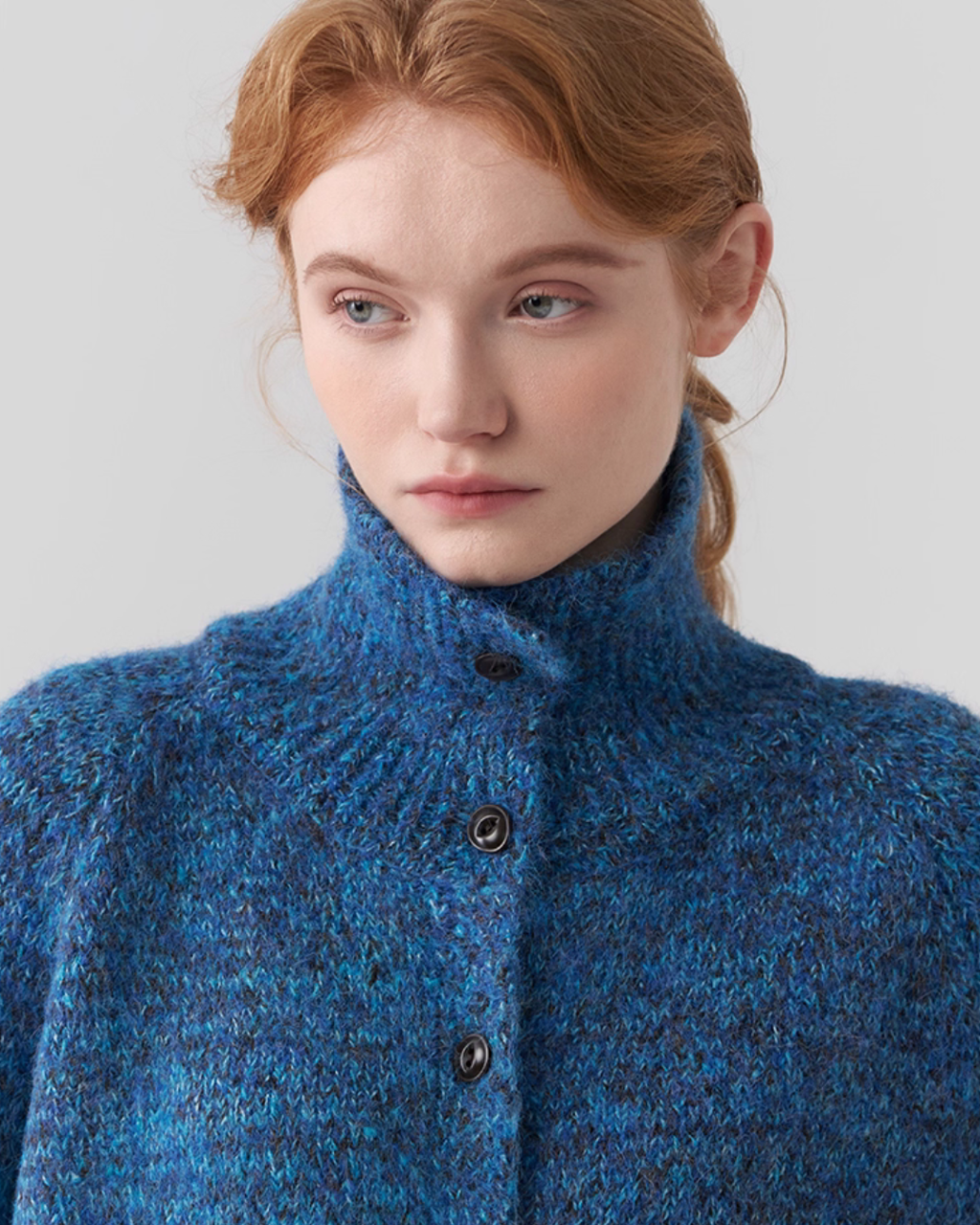 Stand Collar Knit Cardigan JIU0001