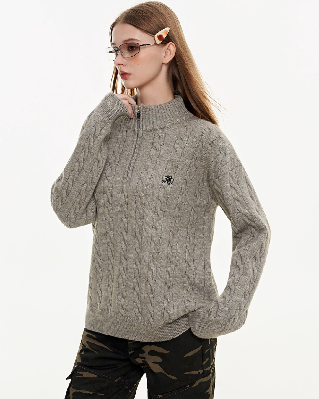 Half-Zip Knit Top MDB0022