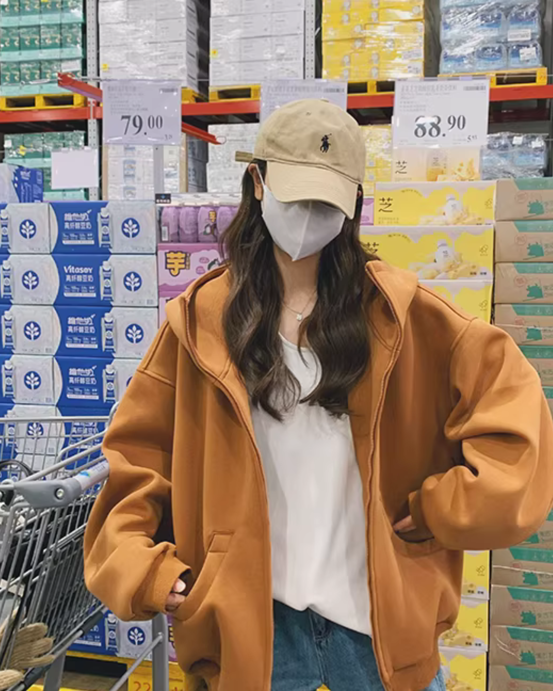 Oversized Zip-Up Hoodie QAZ0030