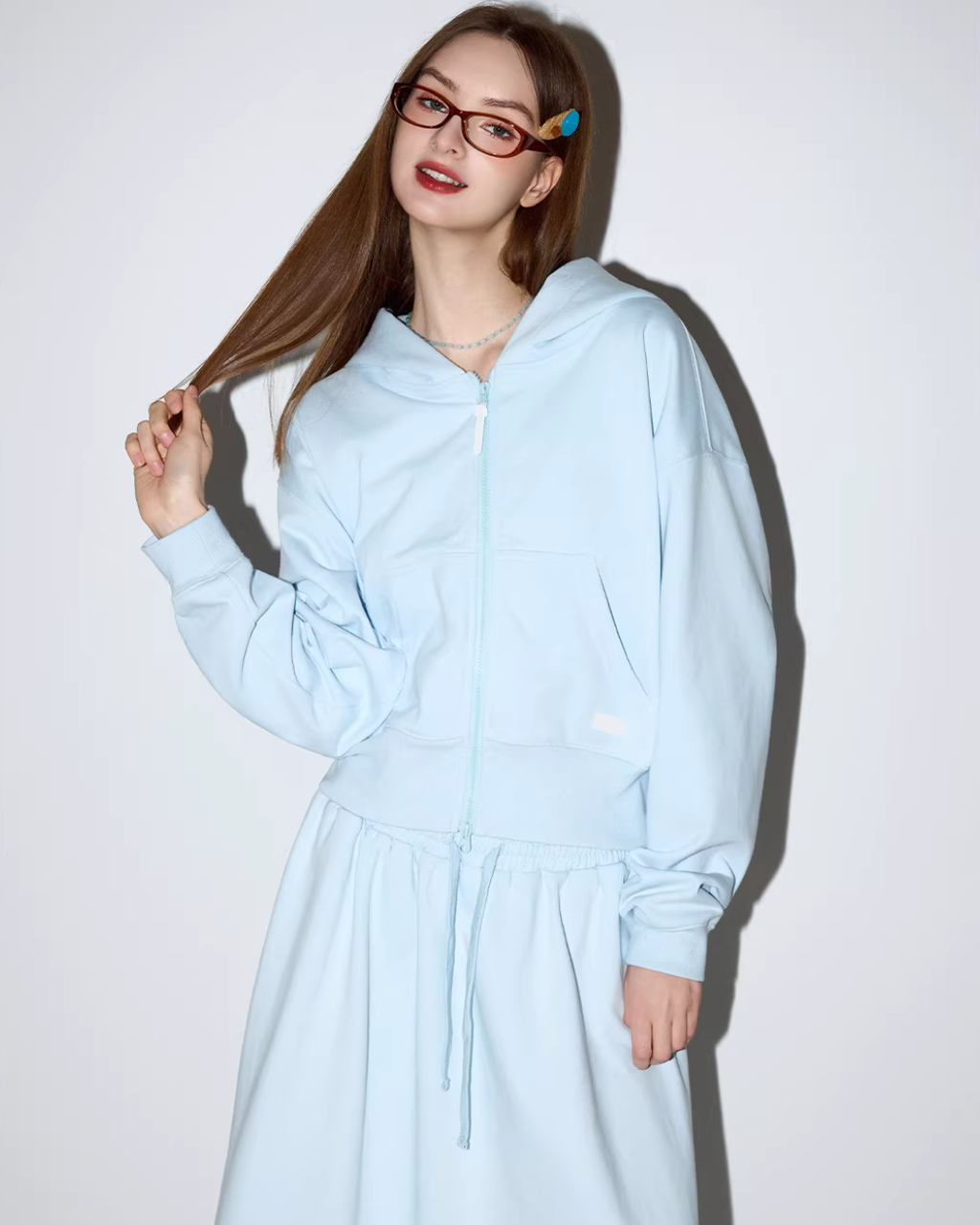 Sports Zip Hoodie / Half-Length Skirt MDB0029