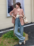Retro Pink Tweed Jacket QAZ0011