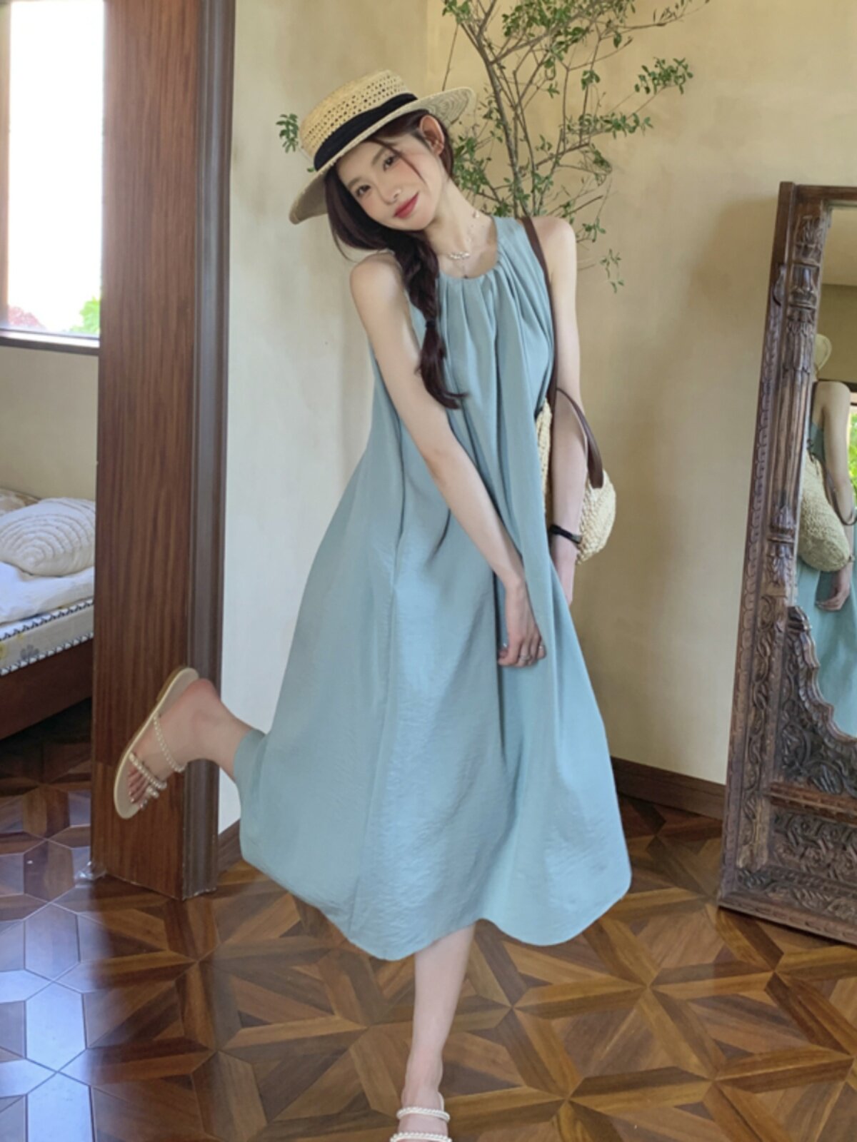 Sleeveless Long Dress QAZ0095