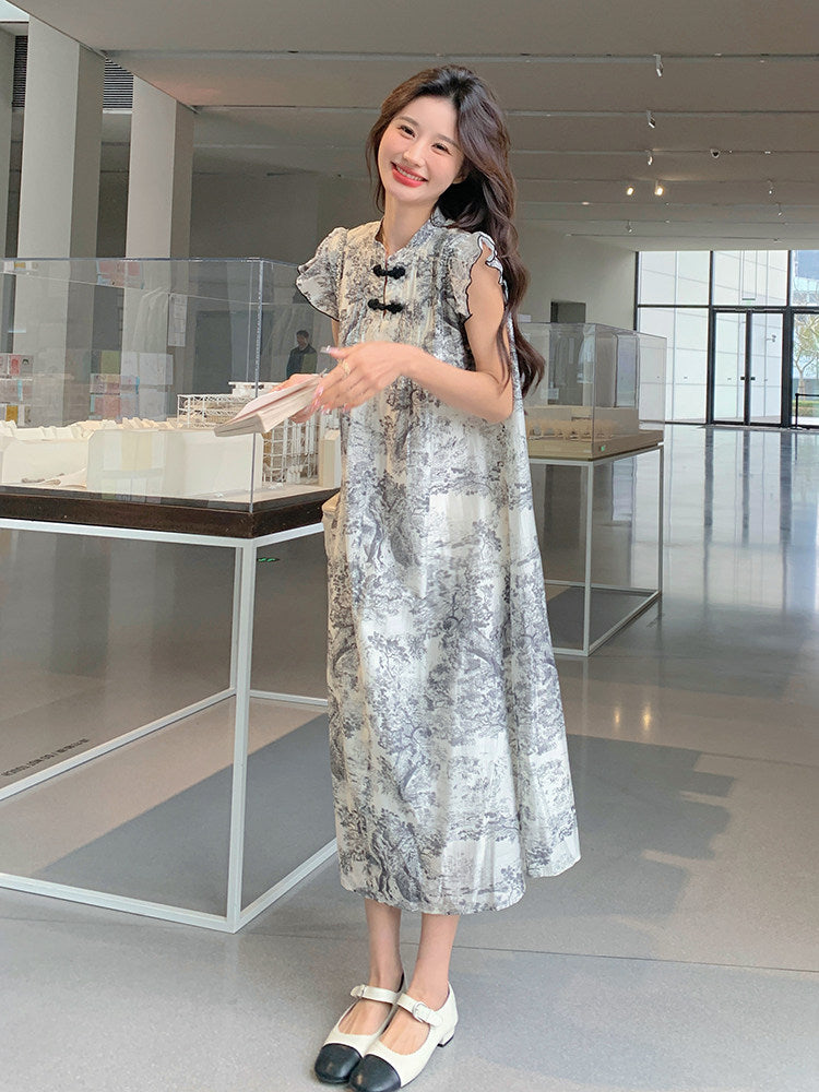 Ink Wash China Dress QAZ0074