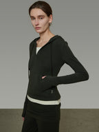 V-Neck Hooded Top / Casual Pants Set UNS0051