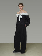 Bow Off-Shoulder Shirt UNS0052