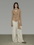 Bow-Tie Flare Sleeve Blouse UNS0006