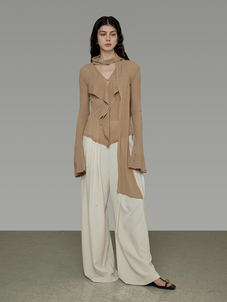 Bow-Tie Flare Sleeve Blouse UNS0006