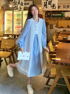 Shirt Dress / Knit Long Vest QAZ0086