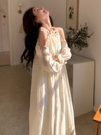 Shoulder Cut Chiffon Dress QAZ0059