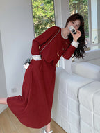 Pearl China Button Dress QAZ0084